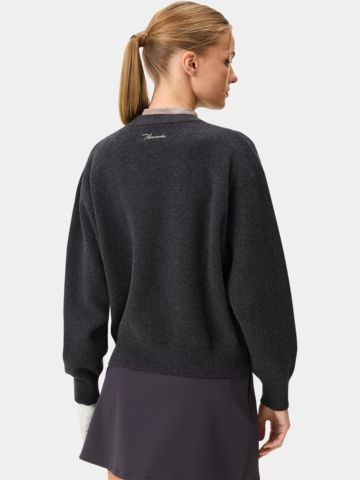 Macade Golf Ash Grey Oversized Knit Sweater Pullover Strick hellgrau