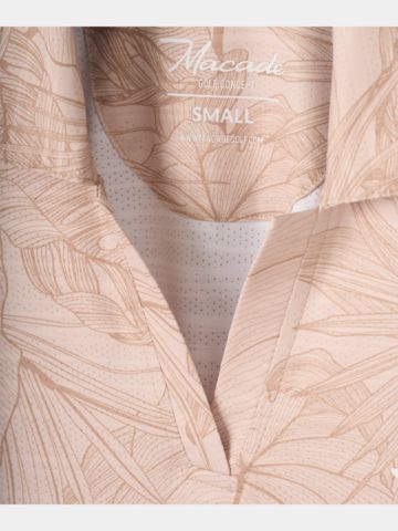 Macade Golf  Paige Palm Shirt Half Sleeve Polo beige