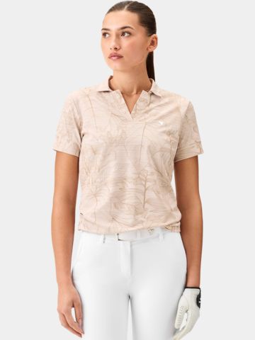 Macade Golf Paige Palm Shirt Half Sleeve Polo beige