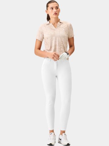 Macade Golf  Paige Palm Shirt Half Sleeve Polo beige