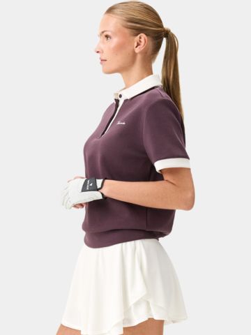Macade Golf  Aura Mauve TX Relaxed Shirt Half Sleeve Polo purple
