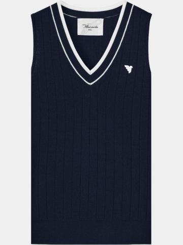 Macade Golf Ana Navy Sleeveless V-Neck Ohne Arm T-Shirt navy
