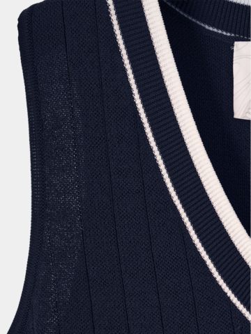 Macade Golf Ana Navy Sleeveless V-Neck Ohne Arm T-Shirt navy