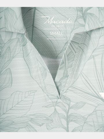 Macade Golf Paige Green Palm Sleeveless Shirt Ohne Arm Polo grün