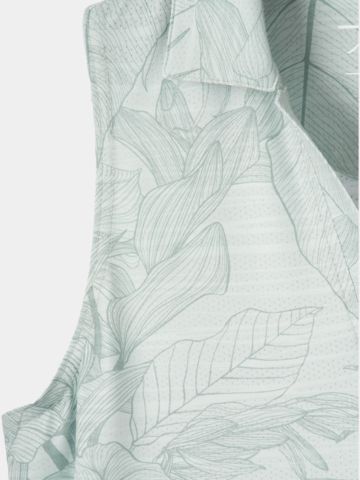 Macade Golf Paige Green Palm Sleeveless Shirt Ohne Arm Polo grün