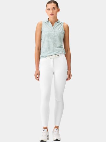 Macade Golf Paige Green Palm Sleeveless Shirt Ohne Arm Polo grün