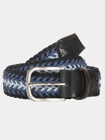 Daniel Springs Braided 3col stripe belt Accessories denim
