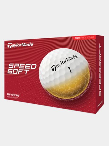 TaylorMade SpeedSoft Golfbälle mit Golf House Logo weiß