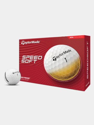 TaylorMade SpeedSoft Golfbälle mit Golf House Logo weiß