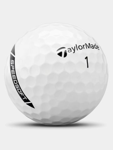 TaylorMade SpeedSoft Golfbälle mit Golf House Logo weiß