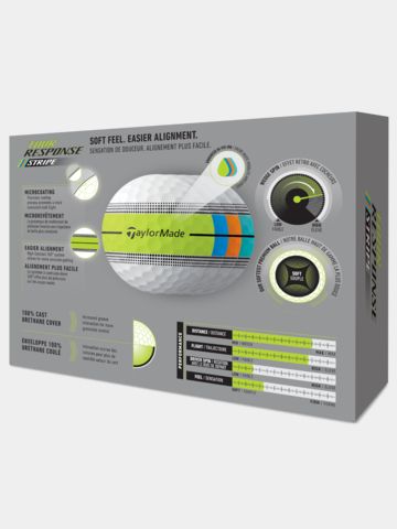 TaylorMade Tour Response Stripe Multi Golfbälle weiß
