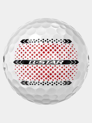 Srixon Q-Star Ultispeed Trackline GOlfbälle weiß