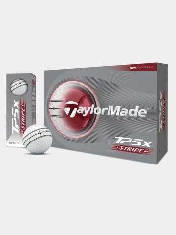 TaylorMade TP5x Stripe Golfbälle weiß