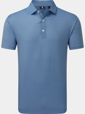 FootJoy  Polokošile Tailor Texture Lisle s polovičním rukávem modrá