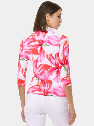 MDC 3/4 Arm Polo pink