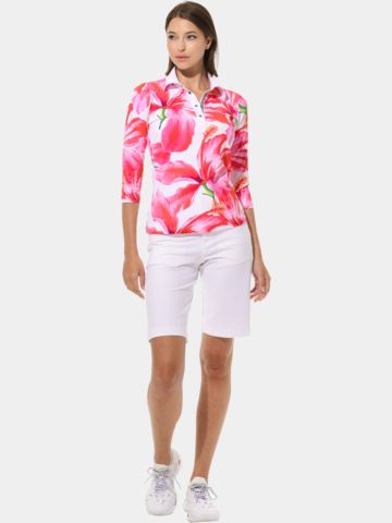 MDC 3/4 Arm Polo pink