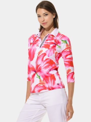 MDC 3/4 Arm Polo pink