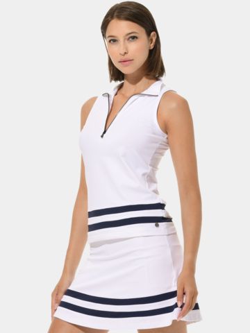 MDC Zip ohne Arm Polo weiß