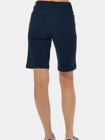 MDC Wide Leg Bermuda navy