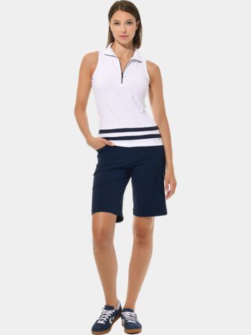 MDC Wide Leg Bermuda navy