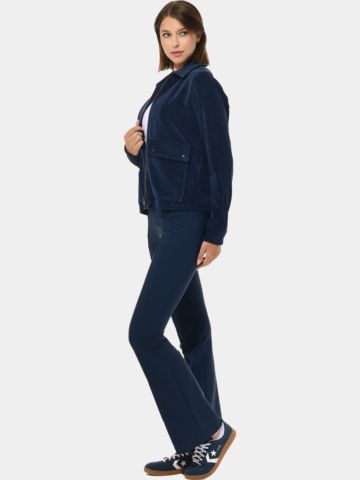 MDC Knitted Full Zip Jacket navy
