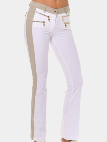 MDC Double Zip Flared Hose weiß