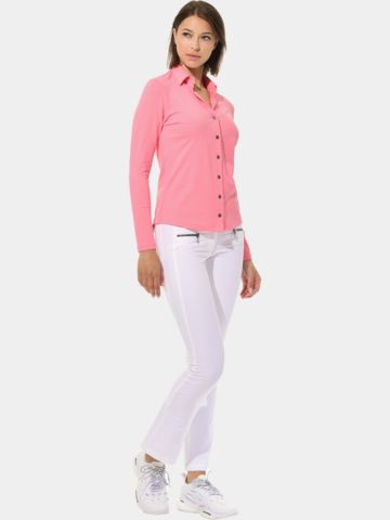 MDC Button Down Langarm Polo rosa