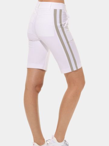 MDC Side Zip Bermuda weiß