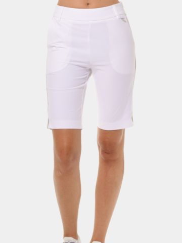 MDC Side Zip Bermuda weiß