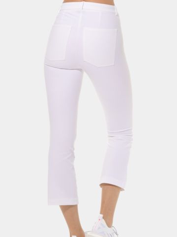 Kalhoty MDC Boot Cut Cropped 7/8 bílé