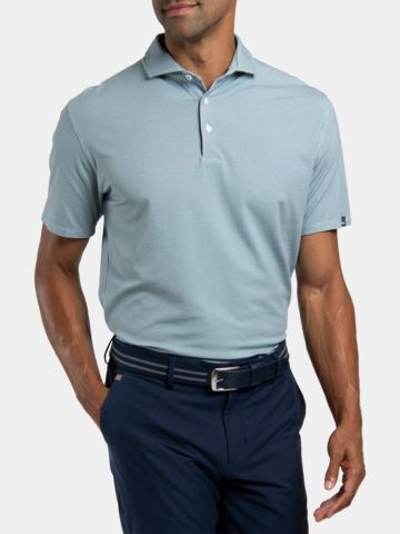 Kjus Men Hollow Pima Print Halbarm Polo grau