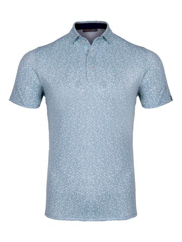 Kjus Men Lance Printed Halbarm Polo hellblau