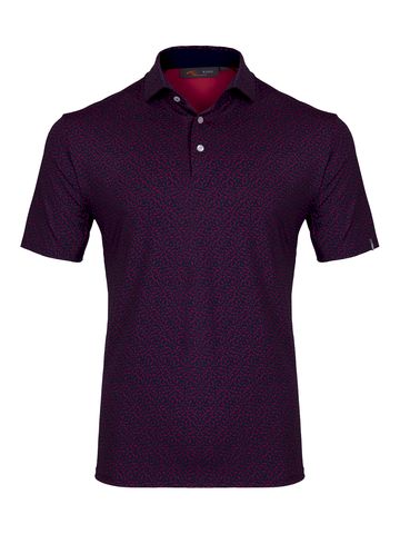 Kjus Men Golfer Halbarm Polo dunkelrot