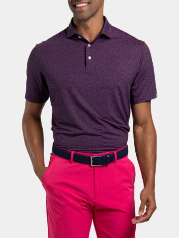 Kjus Men Golfer Halbarm Polo dunkelrot