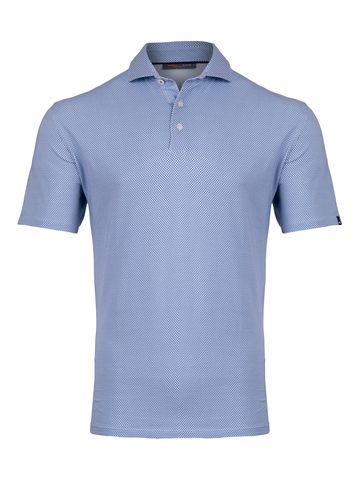 Kjus Men Hollow Pima Print Halbarm Polo blau