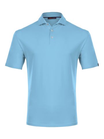 Kjus Men Hollow Pima Halbarm Polo hellblau