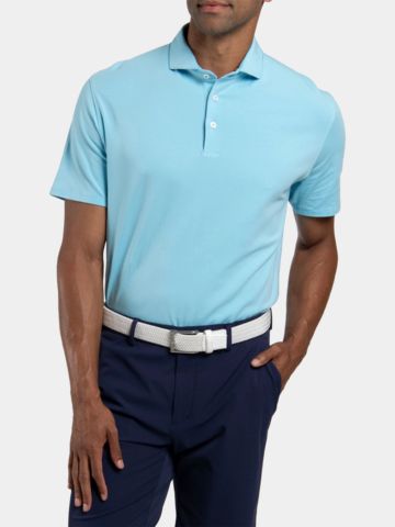 Kjus Men Hollow Pima Halbarm Polo hellblau