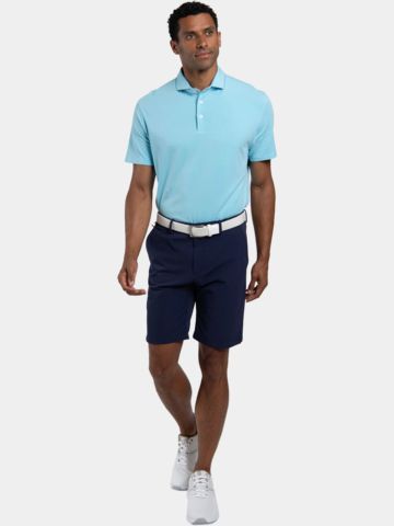 Kjus  Pánská polokošile s dutým rukávem Pima Half Sleeve Polo světle modrá