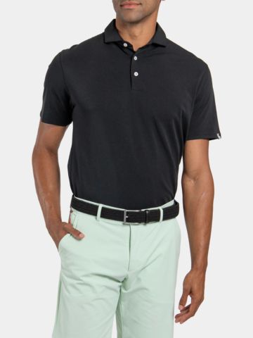 Kjus Men Hollow Pima Halbarm Polo schwarz