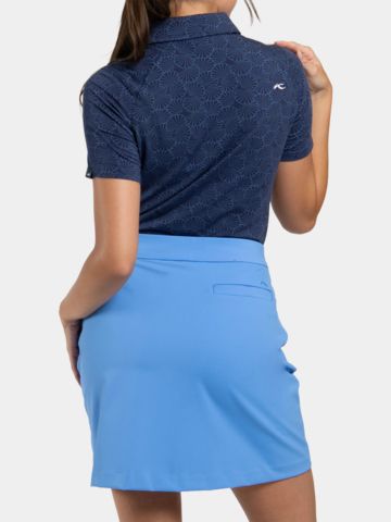 Kjus Women Hollow Pima Print Halbarm Polo navy