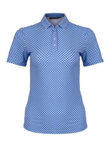 Kjus Women Enya Printed Halbarm Polo blau