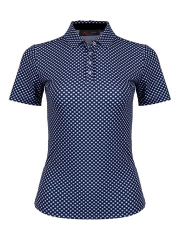 Kjus Women Enya Printed Halbarm Polo navy