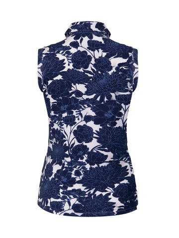 Kjus Women Hollow Pima Print Halbarm Polo navy