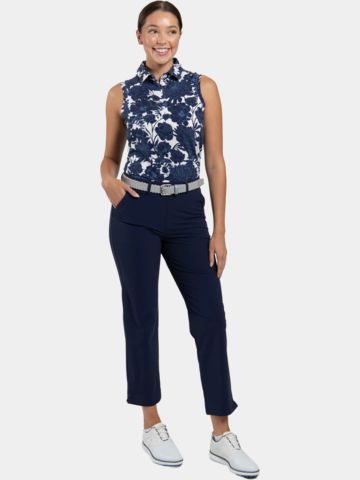 Kjus Dámská polokošile s polopřiléhavým rukávem s potiskem Pima námořnická modrá