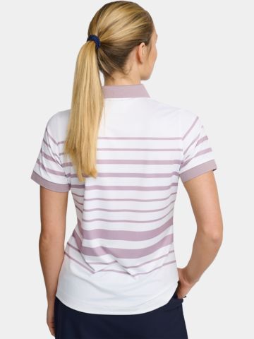 Backtee Fine Stripe Halbarm Polo gestreift