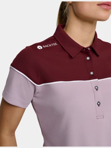 Backtee Winner Halbarm Polo beere