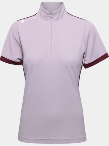 Backtee Zip Halbarm Polo beere
