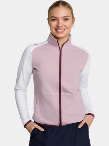 Backtee Full-Zip Baselayer Stretch Jacke rosa