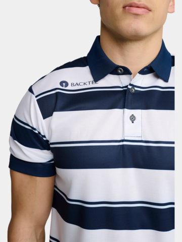 Backtee Horisontal Halbarm Polo navy