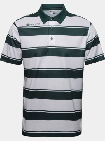 Backtee Horisontal Halbarm Polo dunkelgrün